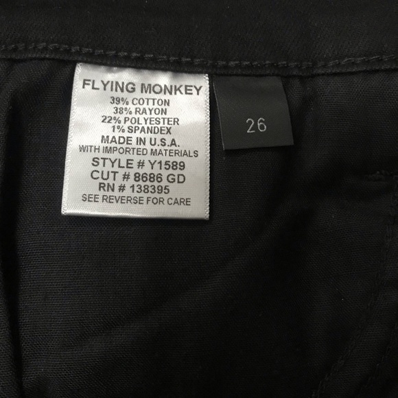 Flying Monkey Black Label High Rise Denim Mini Black 26 - Picture 11 of 11